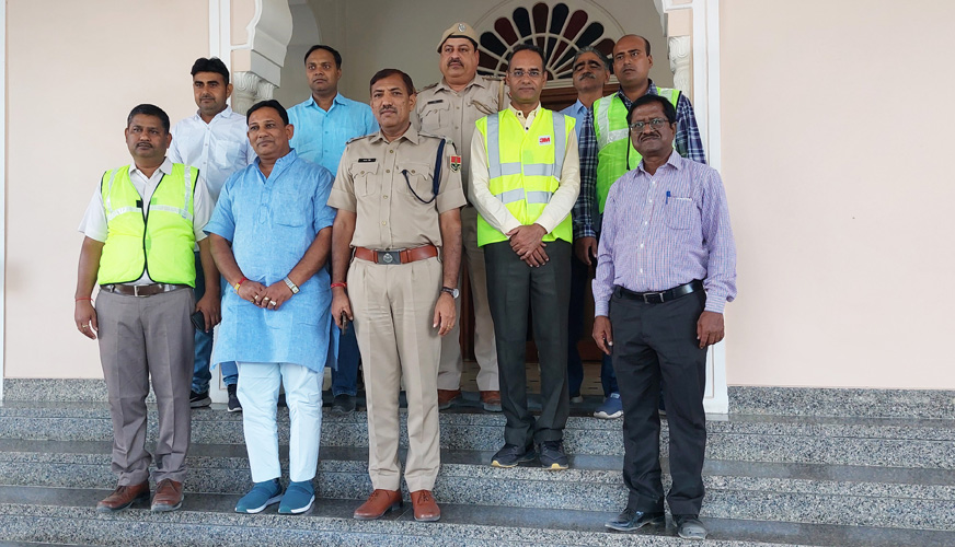 With the Joint Inspection Team for Inspection of SH 28 Ram Ji Ka Gol to Balotara